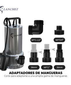 Bomba sumergible LANCHEZ diversos tipos de conexiónes